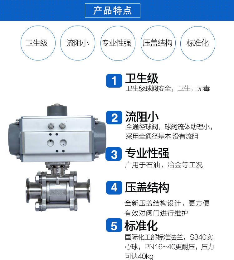 SEFORT氣動(dòng)卡箍衛(wèi)生級(jí)球閥 SEFORT氣動(dòng)卡箍衛(wèi)生級(jí)球閥
